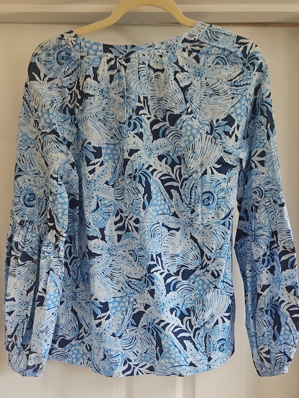 Lilly Pulitzer Coastal Constellation Blue Blouse - Picture 5 of 6